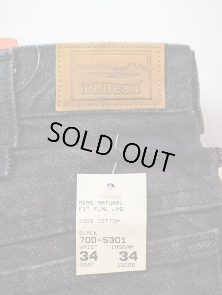 画像3: 90's L.L.BEAN ブラックデニムパンツ "DEADSTOCK" (3)