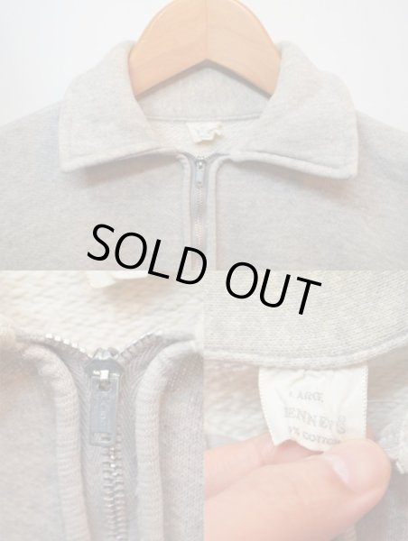 画像3: 50's PENNEYS ハーフジップスウェット “染み込みプリント” (3)