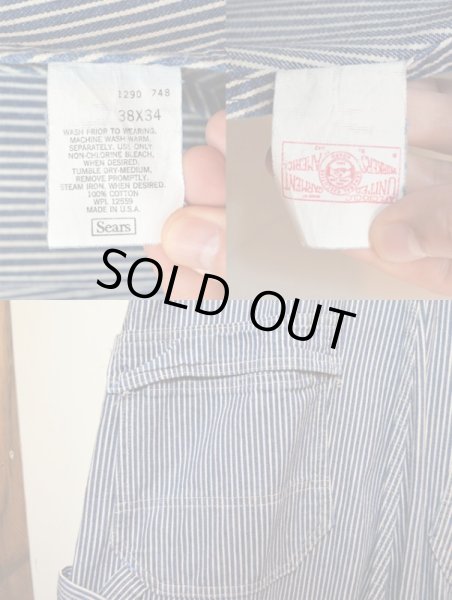 画像7: 80's SEARS エプロン付きヒッコリーオーバーオール (7)