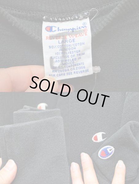 画像3: 90's Champion リバースウィーブスウェット ブラック (3)