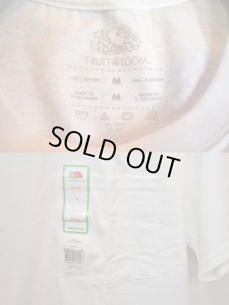 画像3: Fruit of the loom ポケット付きTシャツ “WHITE” (3)