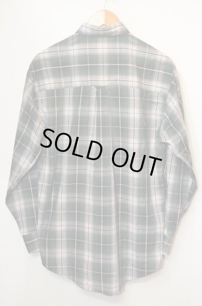 画像2: 90's オンブレーチェック柄 ボタンダウンシャツ sizeS (2)