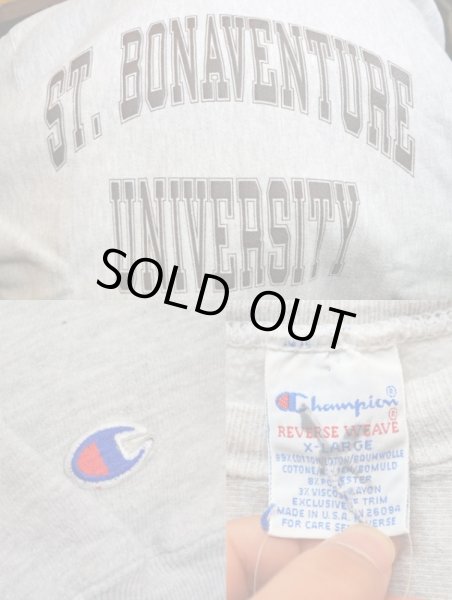 画像3: 90's Champion リバースウィーブスウェット “ST.BONAVENTURE UNIVERSITY” (3)