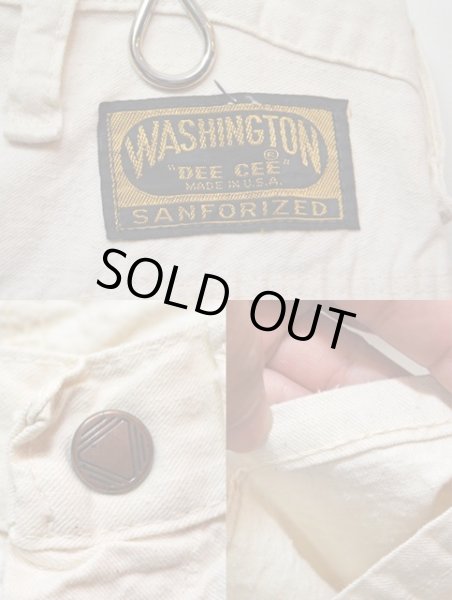 画像3: 60〜70's WASHINGTON DEE CEE 生成りペインターパンツ (3)