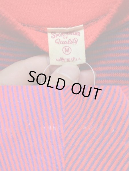 画像3: 60-70's SPORTS WEAR ボーダー柄スウェットシャツ (3)