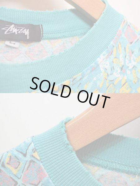 画像4: 80's OLD STUSSY 総柄 ポケット付きTシャツ (4)