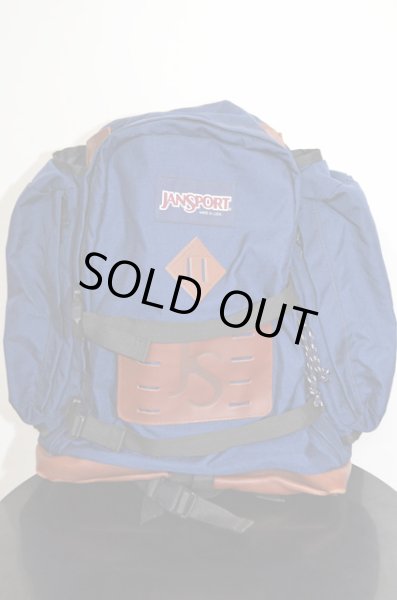 画像1: 90's JANSPORT レザーボトム バックパック (1)