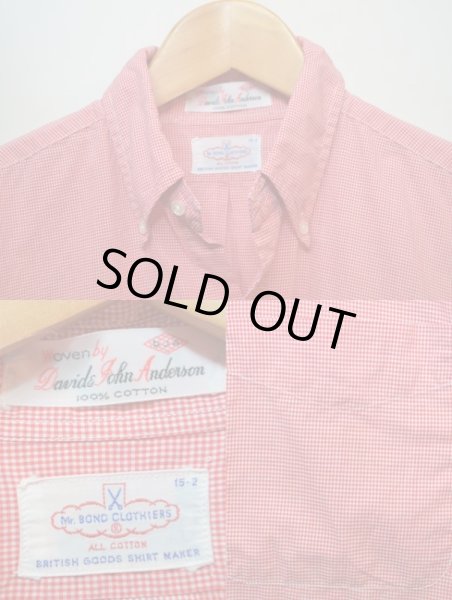 画像3: David&John Anderson ギンガムチェック柄BDシャツ (3)