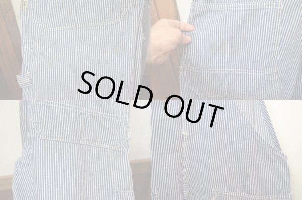 画像5: 60's Sears ヒッコリー柄 ダブルニーオーバーオール (5)