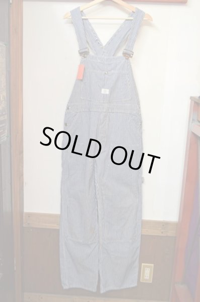画像2: 60's Sears ヒッコリー柄 ダブルニーオーバーオール (2)