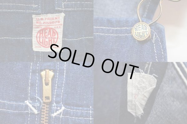 画像3: 50's HEADLIGHT デニムオーバーオール (3)