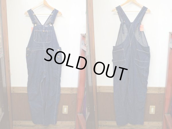 画像2: 60's unknown デニムオーバーオール ?真紺″ (2)