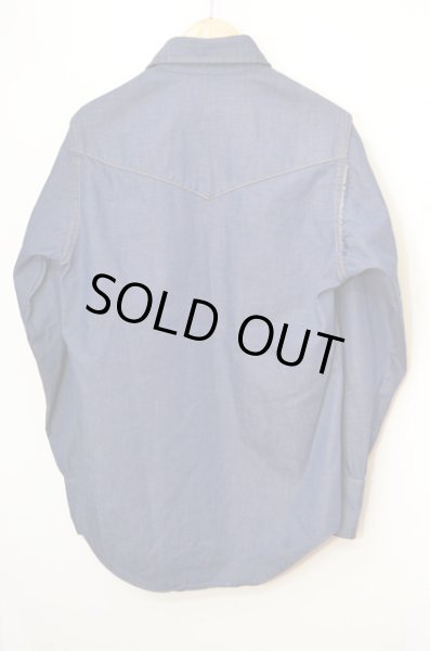 画像2: 60-70's ROEBUCKS デニムウエスタンシャツ "14 1/2" (2)