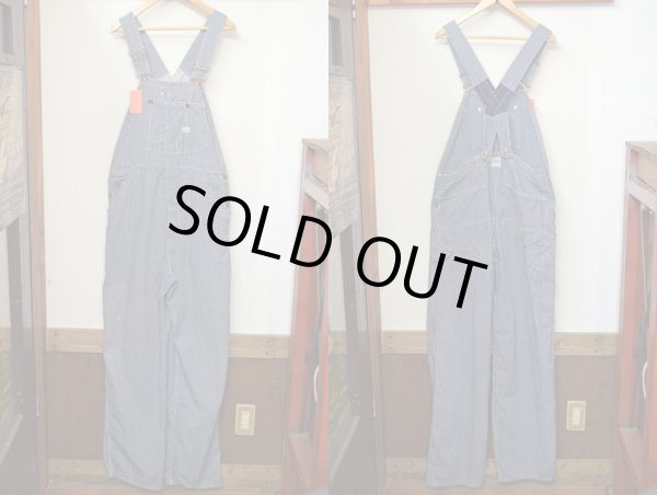 画像2: 70's Lee ヒッコリー柄 オーバーオール ?ローバックスタイル" (2)