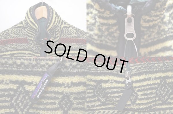 画像4: 94's Patagonia ハーフジップグリセード "ブルズアイ" sizeS (4)