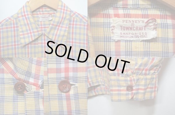 画像3: 60's TOWNCRAFT オープンカラーコットンシャツ (3)