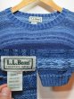 画像3: 90's L.L.Bean インディゴ染めコットンニット "USA製" (3)