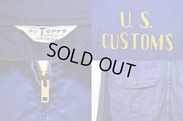 画像3: 60's US CUSTOMS HBT ワークジャケット "チェーンステッチ" (3)