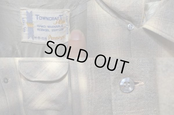 画像3: 70's TOWNCRAFT ウールシャツ "オンブレ" (3)