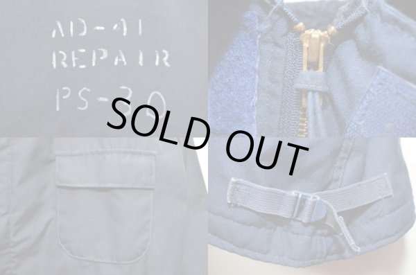 画像4: 90's US NAVY アラミドデッキジャケット "ステンシル" (4)