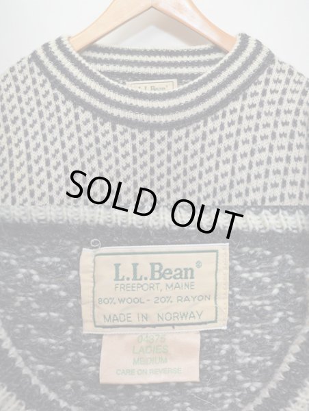 画像3: 80's L.L.BEAN バーズアイ柄 ウールニット (3)