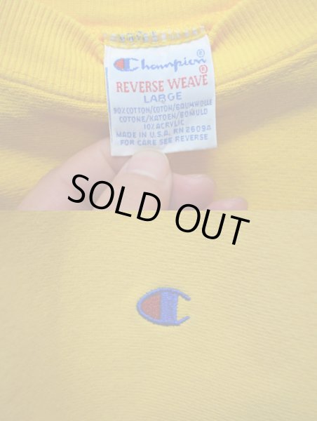 画像3: 90's Champion リバースウィーブスウェット "目付き・無地" (3)