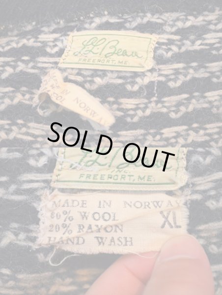 画像3: 70's L.L.BEAN バーズアイ柄 ウールニット ?筆記体タグ″ (3)