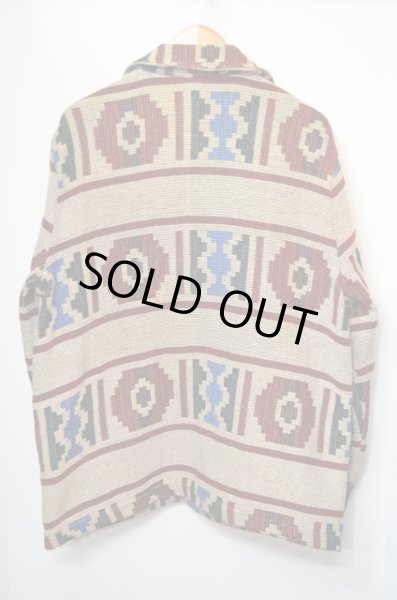 画像2: 70's Woolrich ネイティブ柄 ニットジャケット (2)