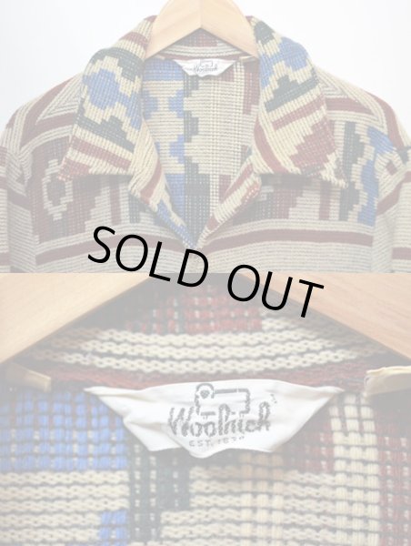 画像3: 70's Woolrich ネイティブ柄 ニットジャケット (3)