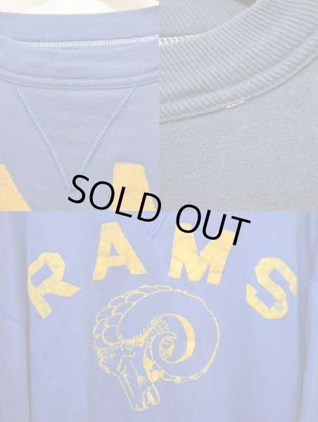 画像3: 60's unknown 前Vスウェット "フロッキープリント" (3)