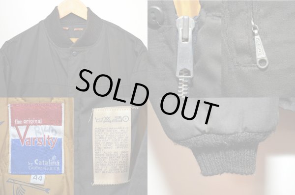 画像3: 70's Catalina バーシティジャケット "BLACK" (3)