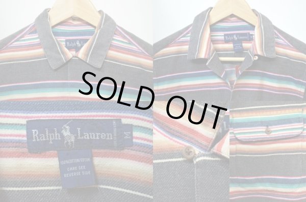 画像3: 90's Ralph Lauren ネイティブボーダー柄シャツ (3)