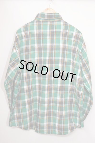 画像2: 70's FIVE BROTHER ヘビーネルシャツ “グリーンベース” (2)