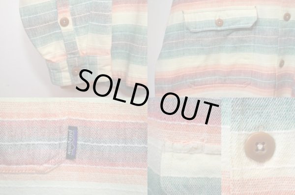 画像4: 90's Patagonia ネルシャツ "サ二ーストライプ柄" (4)