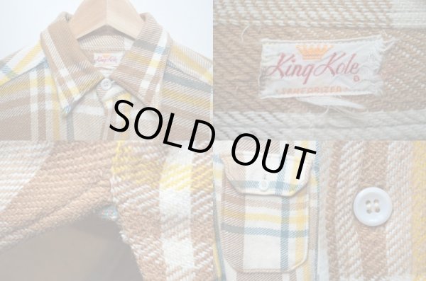 画像3: 60's King Kole マチ付き ヘビーネルシャツ (3)