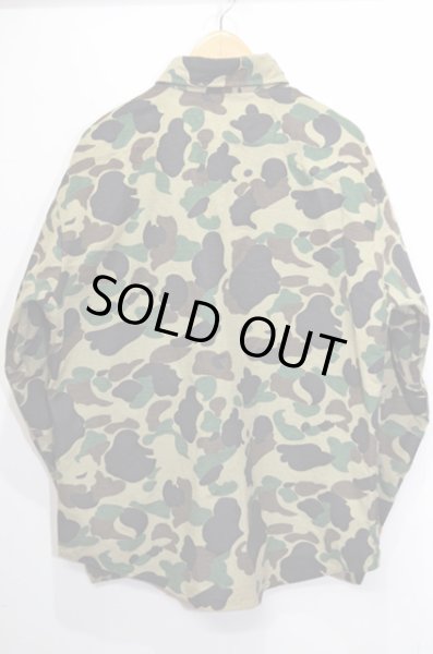 画像2: 80's FIVE BROTHER ウッドランドカモ柄 シャモアクロスシャツ (2)