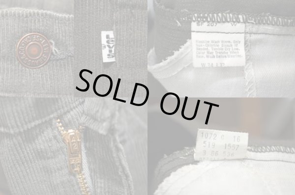 画像3: 80's Levi's 519-1557 コーデュロイパンツ “チャコールグレー” (3)