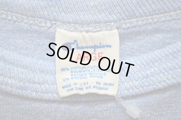 画像3: 80's Champion 88/12 青杢Tシャツ “無地” (3)