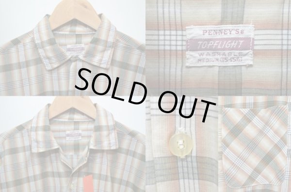 画像3: 60's PENNEY'S TOPFLIGHT S/S オープンカラーシャツ (3)