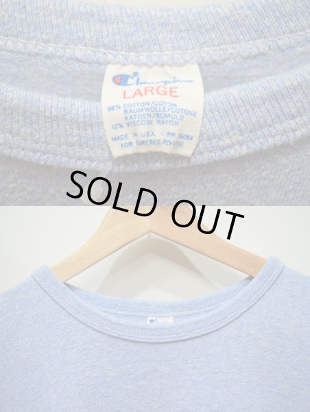 画像3: 80's Champion 88/12 Tシャツ “青杢・無地” (3)