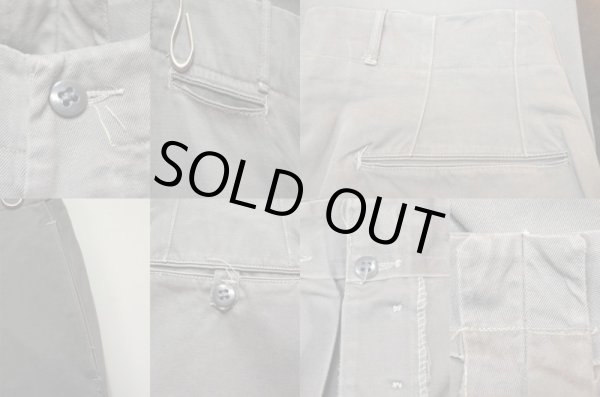 画像4: 40's US NAVY オフィサーズチノ "GRAY" (4)