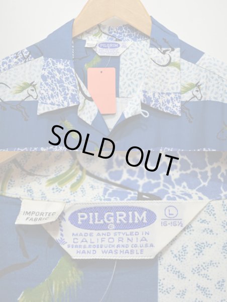 画像3: 50's PILGRIM L/S ハワイアンシャツ "DEADSTOCK" (3)