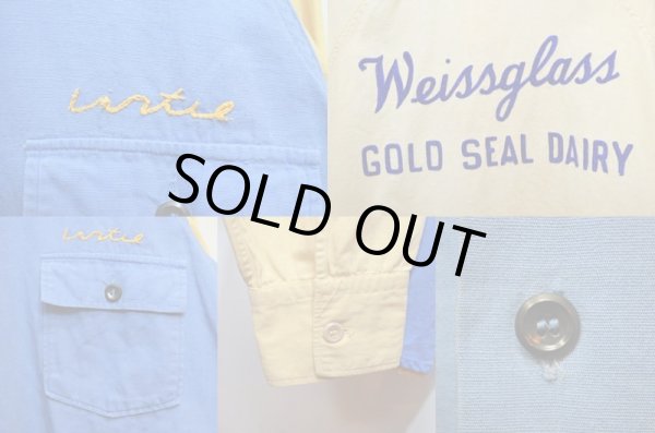 画像4: 40's The Bowling Master 2TONE コットンシャツ (4)