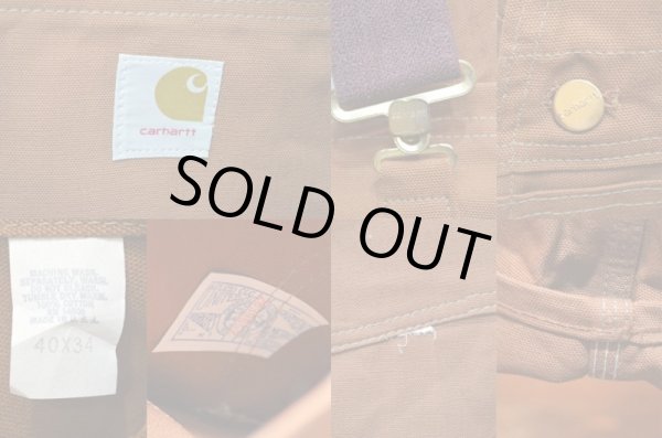 画像3: 70's CARHARTT ブラウンダック オーバーオール "DEADSTOCK" (3)