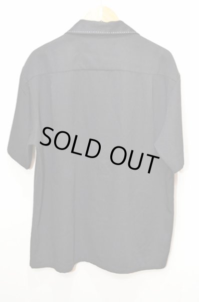 画像2: 70's Kennington S/S オープンカラーシャツ “黒ピン” (2)