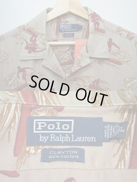 画像3: 90's POLO Ralph Lauren 総柄コットンハワイアンシャツ (3)