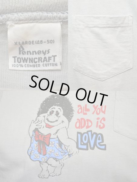 画像3: 60's Pennys Towncraft ポケット付きTシャツ "モンスタープリント" (3)