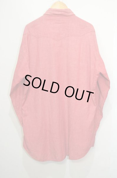 画像2: 50's Wrangler シャンブレーウエスタンシャツ "赤シャン" (2)