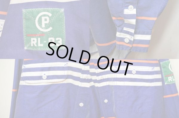 画像4: 90's Polo Ralph Lauren ボーダーワークシャツ "RL-93" (4)
