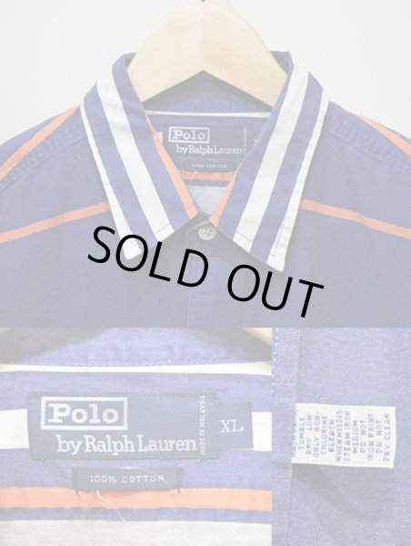 画像3: 90's Polo Ralph Lauren ボーダーワークシャツ "RL-93" (3)